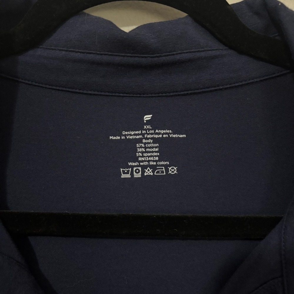 Fabletics The Training Day Polo Deep Navy Blue Short Sleeve Collared - Picture 3 of 8
